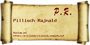 Pillisch Rajnald névjegykártya